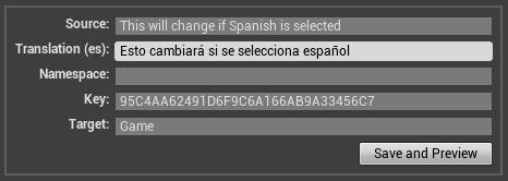 UnrealのTranslation Picker（翻訳候補選択）